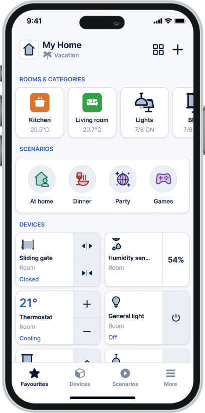 Control via phone app
